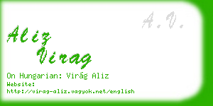 aliz virag business card